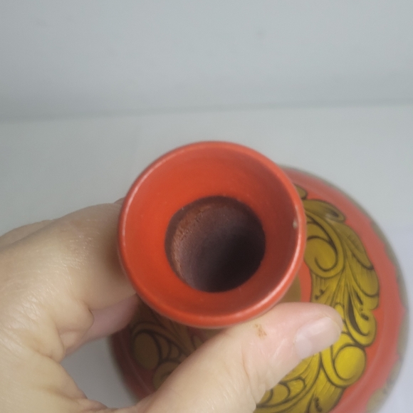 Vintage Russian Khokhloma wood set Vodka bottel 6 goblets one water gobl… - Picture 4 of 16